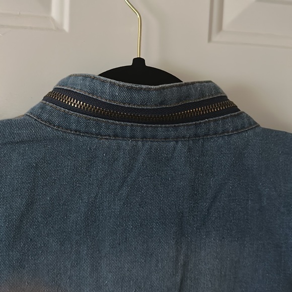 DENIM JEAN ZIP UP JACKET - Picture 6 of 8
